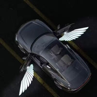 Car Accessories Small Angel Wings Door Welcome Light Car Atmosphere Light Decorative Lights No Wiring Required Projector Lamp