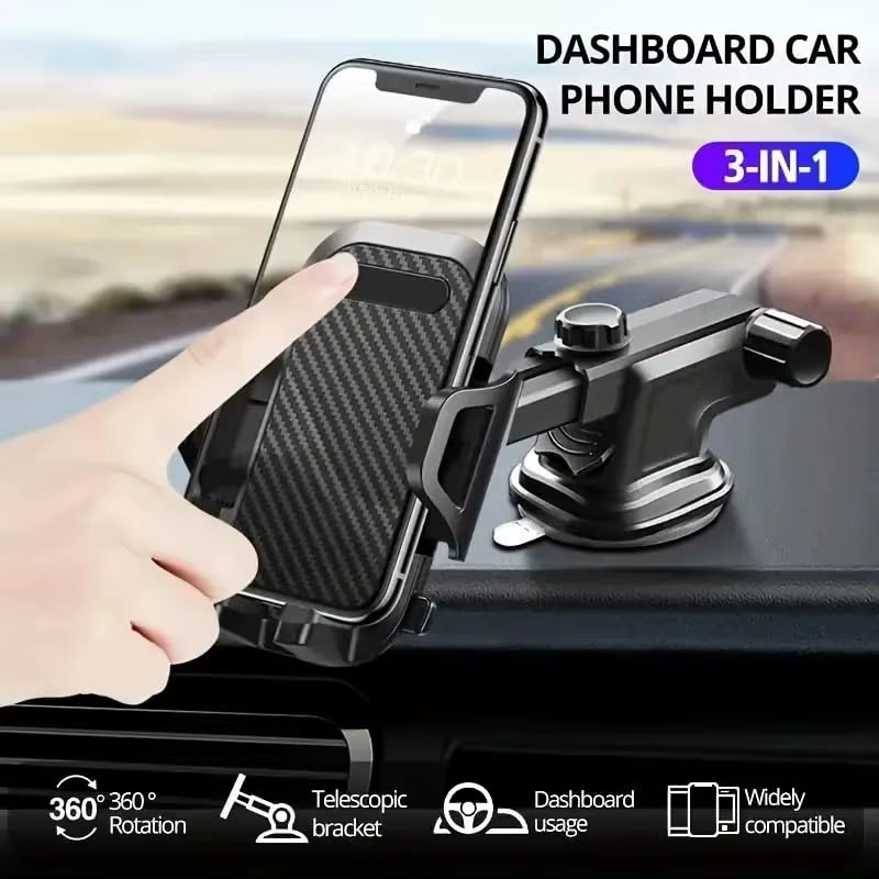 Car Phone Holder Car Dashboard Windshield Phone Holder Suction Cup Hands-Free Car Phone Holder Iphone Vent Clip Phone Holder