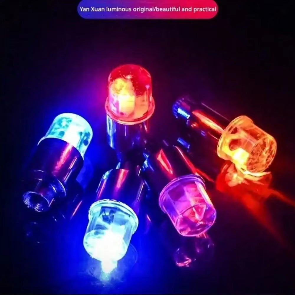 4Pcs Tire Valve Cap Lights Durable Tire Lights for Car Air Valve Caps with Lights for Motorcycles Bicycles Electric Vehicles