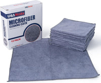 Microfiber Cleaning Cloth Grey - 12 Pcs (12.5"X12.5") - High Performance - 1200 Washes, Ultra Absorbent Microfiber Towel Weave Grime & Liquid for Streak-Free Mirror Shine - Car Washing Cloth