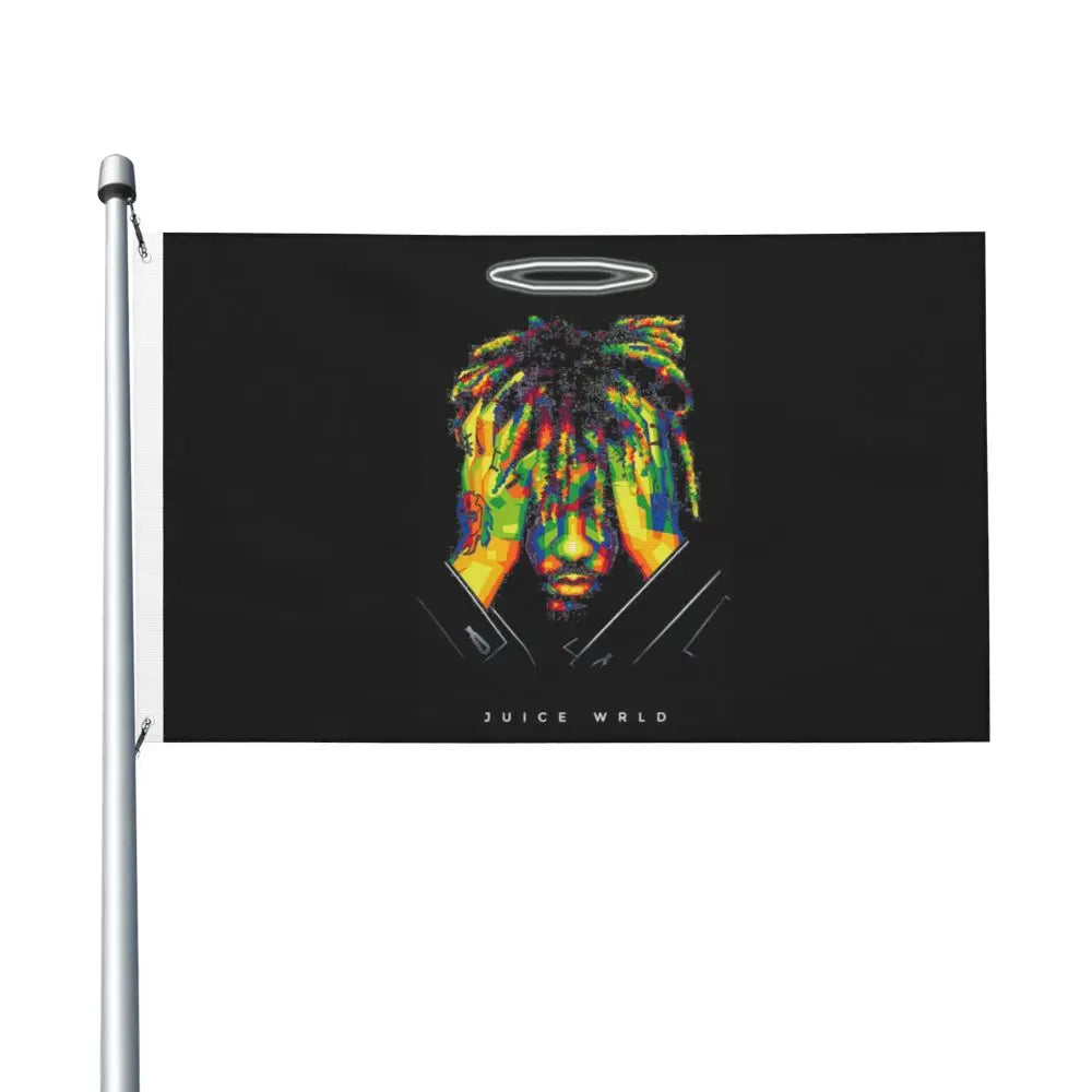 Juice Wrld Headache Flag Double Sided Indoor Outdoor Banner Rap Music 2 Grommets Hanging Decoration 3x5 FT