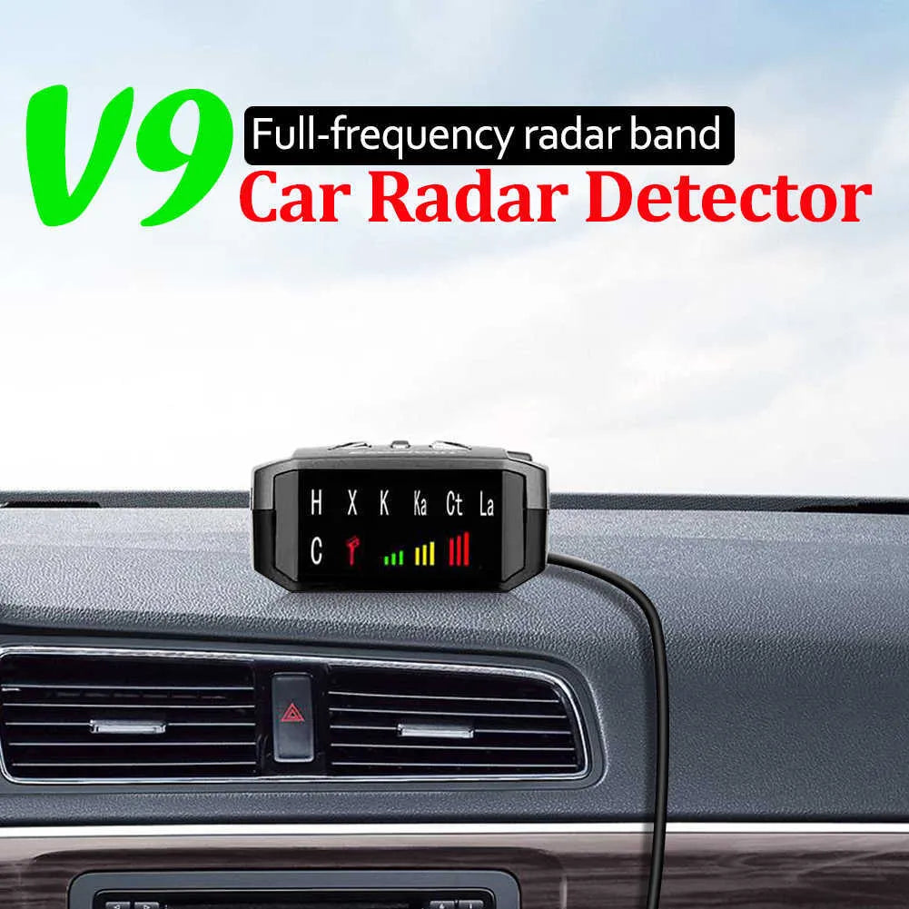 V9 V7 E8 Car Radar Detector Vehicle Speed Control Voice Alert Warning English Russian Alert Warning Speed Control X K Ka Ban anti Slip