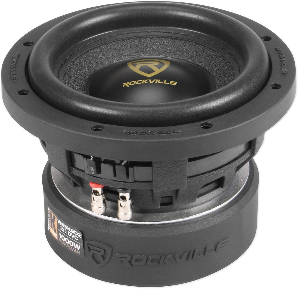 W65K9D2 6.5" 1000W Peak Car Audio Subwoofer Dual 2-Ohm Sub 250W RMS CEA Rated