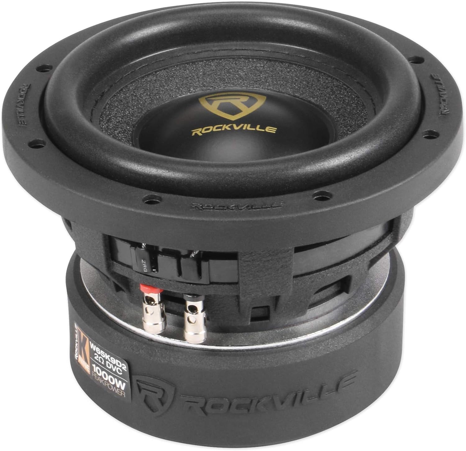 W65K9D2 6.5" 1000W Peak Car Audio Subwoofer Dual 2-Ohm Sub 250W RMS CEA Rated