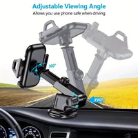 Car Phone Holder Car Dashboard Windshield Phone Holder Suction Cup Hands-Free Car Phone Holder Iphone Vent Clip Phone Holder